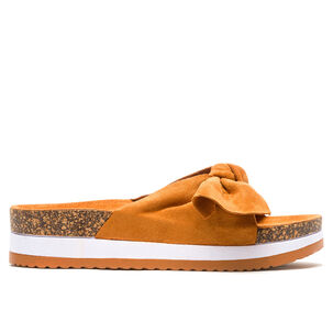 Sandalia Mujer Camel Allison Chancleta